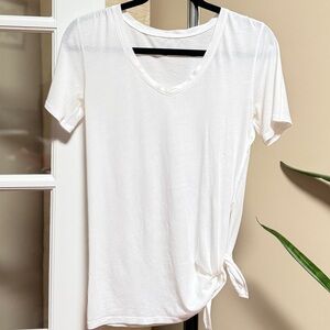 Lululemon Athletica White Side-Tie Top